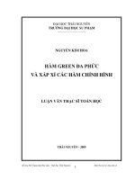 Hàm green đa phức và xấp xỉ các hàm chỉnh hình