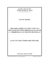 Tổng hợp, nghiên cứu phức chất của một số nguyên tố đất hiếm (Sm, Eu, Tm, Yb)