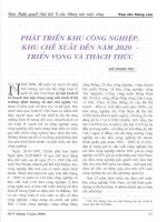 Phát triển khu công nghiệp, khu chế xuất đến năm 2020 - triển vọng và thách thức.pdf