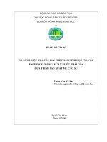 So sánh hiệu quả của hai chế  phẩm sinh học PM-6 và Enchoice