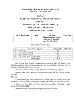 Đề thi Thực hành nghề chuyên ngành sửa chữa máy công cụ 18