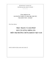 Thực trạng và giải pháp Bất cân xứng thông tin trên thị trường chứng khoán Việt Nam.PDF