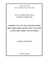 Nghiên cứu ứng dụng phương pháp điều khiển hiện đại để nâng cao chất lượng điều khiển chuyển động