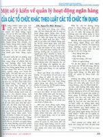 Một số ý kiến về quản lý hoạt động ngân hàng của các tổ chức khác theo luật .pdf