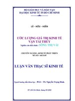 Ước lượng giá trị kinh tế vận tải thủy. 