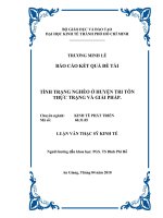 Tình trạng nghèo ở huyện Tri Tôn - Thực trạng và giải pháp