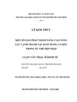 Một số giải pháp nhằm nâng cao năng lực cạnh tranh của ngân hàng thương mại cổ phần Á Châu trong quá trình hội nhập quốc tế