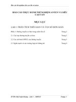 Thực hành thí nghiệm Anten và siêu cao tấn