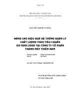  Nâng cao hiệu quả hệ thống quản lý chất lượng theo tiêu chuẩn iso 9001:2000 tại công ty cổ phần thang máy thiên nam