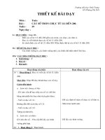 Giáo án Toán học - Lớp 2 - Các số từ 111 đến 200