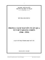 Phong cách Nguyễn Tuân qua tuỳ bút kháng chiến (1946 - 1954)