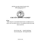 Thực trạng và giải pháp nhằm nâng cao hiệu quả sử dụng vốn tại Tổng công ty tài chính cổ phần Dầu khí Việt Nam PVFC