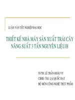 Luận văn thiết kế nhà máy sản xuất trái cây