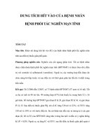 Dung tích hít vào của bệnh nhân bệnh phổi tắc nghẽn mạn tính