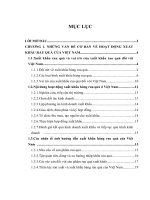 Xuất khẩu rau quả của Tổng công ty rau quả, nông sản Việt Nam - Thực trạng và giải pháp