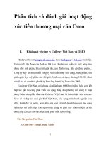 Phân tích và đánh giá hoạt động xúc tiến thương mai của Omo