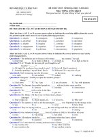 Đề thi tuyển sinh đại học, cao đẳng môn tiếng anh năm 2010 mã đề 693