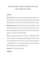 Giá trị của chụp cắt lớp vi tính trong chẩn đoán chấn thương vỡ tá tràng