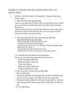 Nghiệp vụ thanh toán qua ngân hàng giữa các khách hàng