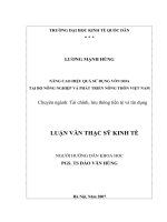 Nâng cao hiệu quả sử dụng vốn ODA tại Bộ Nông nghiệp và phát triển nông thôn Việt Nam