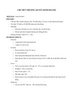 CHI TIẾT NHƯỢNG QUYỀN KINH DOANH