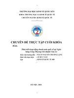 Phát triển hoạt động thanh toán quốc tế tại Ngân hàng Công Thương Chi nhánh Cửa Lò