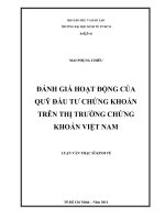 Đánh giá hoạt động của Quỹ Đầu tư chứng khoán trên thị trường chứng khoán Việt Nam