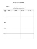 Kế hoạch giảng dạy tuần  9