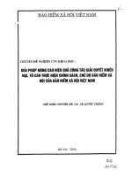 Giải pháp nâng cao hiệu quả công tác giải quyết khiếu nại, tố cáo thực hiện CS