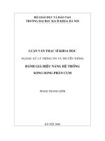 Đánh giá hiệu năng hệ thống song song phân cụm