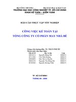 Công việc kế toán tại tổng công ty May Nhà Bè