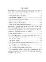 Hoàn thiện kế toán nguyên vật liệu tại Công ty Cổ phần LILAMA 10