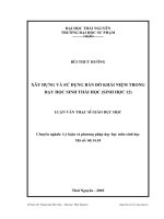Xây dựng và sử dụng bản đồ khái niệm trong dạy học sinh thái học (sinh học 12)