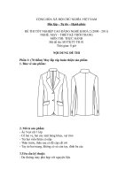 Đề thi thực hành may thiết kế thời trang 01
