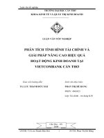 Phân tích tình hình tài chính và giải pháp nâng cao hiệu quả hoạt động kinh doanh tại Vietcombank Cần Thơ