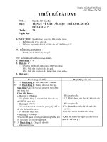 Giáo án Luyện từ và câu - Lớp 2 - Từ ngữ về cây cối... hỏi để làm gì?