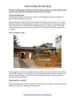 Chọn hướng mở cửa hàng