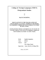 Equivalence in the translation of vietnamese cultural words in the book “wandering through vietnamese culture” by huu ngoc