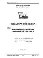 Marketing xuất khẩu và vận dụng trong kinh doanh xuất khẩu ở công ty May 10