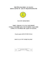 Thực trạng và các giải pháp nâng cao hiệu quả xuất khẩu gạo cho công ty cổ phần Du Lịch An Giang
