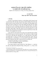 Kinh tế Katu truyền thống và một số vấn đề đặt ra