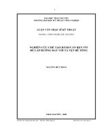 Nghiên cứu chế tạo bánh cán ren vít để lắp đường ray với tà vẹt bê tông