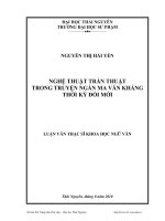 Nghệ thuật trần thuật trong truyện ngắn ma văn kháng thời kỳ đổi mới
