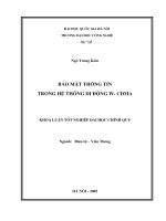 Bảo mật thông tin trong hệ thống Di động W- CDMA