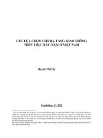 Các lựa chọn cho hạ tầng giao thông trên trục Bắc - Nam ở Việt Nam