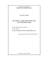Giải pháp an ninh trong kiến trúc quản trị mạng snmp