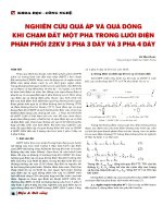 Nghiên cứu quá áp và quá dòng khi chạm dất một pha trong lưới điện phân phối 22 Kv 3 pha 3 dây và 3 pha 4 dây