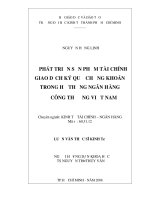 Phát triển sản phẩm tài chính giao dịch ký quỹ chứng khoán trong hệ thống Ngân Hàng Công Thương Việt Nam