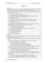 Thực trạng kế tóan nguyên vật liệu tại Nhà máy Cơ Khí Gang Thép – Thái Nguyên