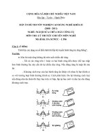 Đáp án Nguội sửa chữa máy công cụ 6